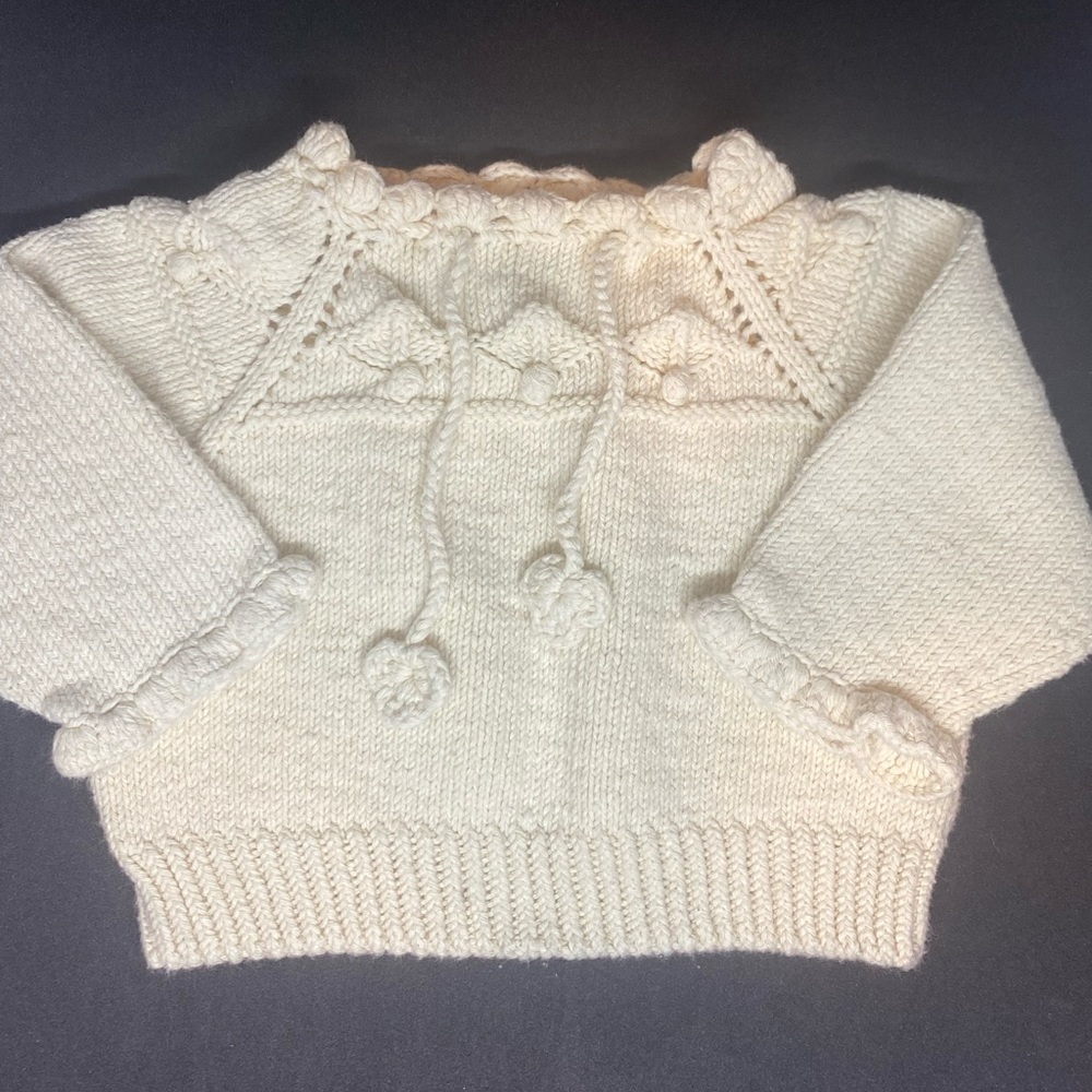 Empress Baby Organic Cotton Knit Sweater Size 0-6m
